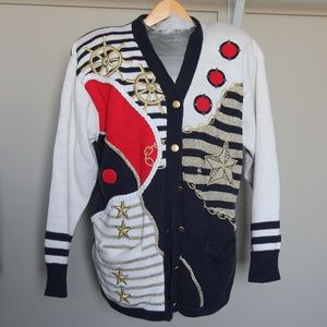 Vintage Nautical Cardigan